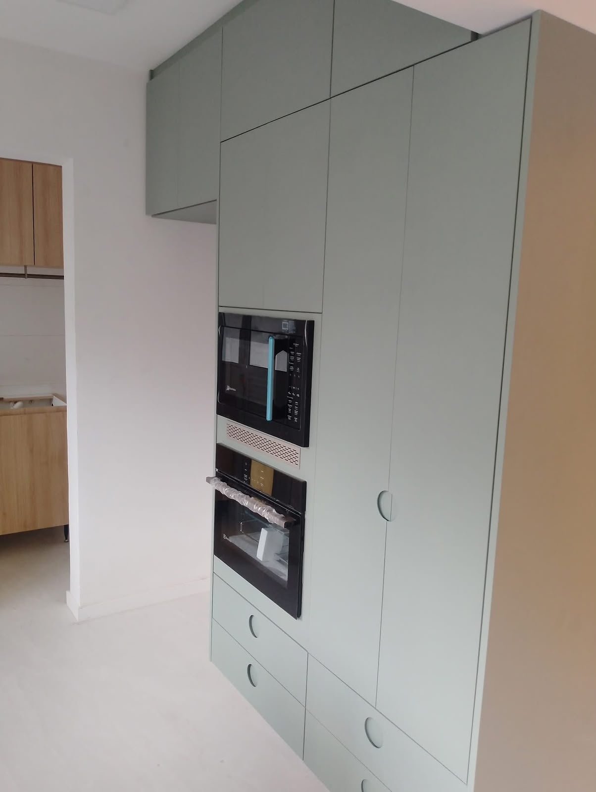 Cozinha MDF verde jade